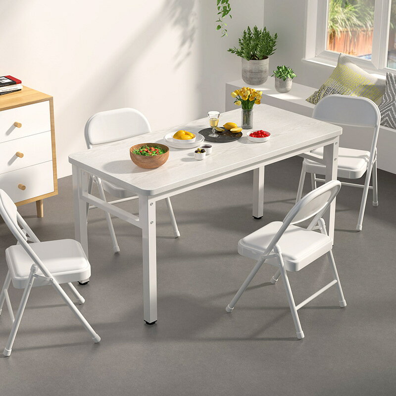 椅子 餐桌 家用餐桌簡約長方形鋼木吃飯桌餐桌椅組合簡易現代桌子出租房飯桌