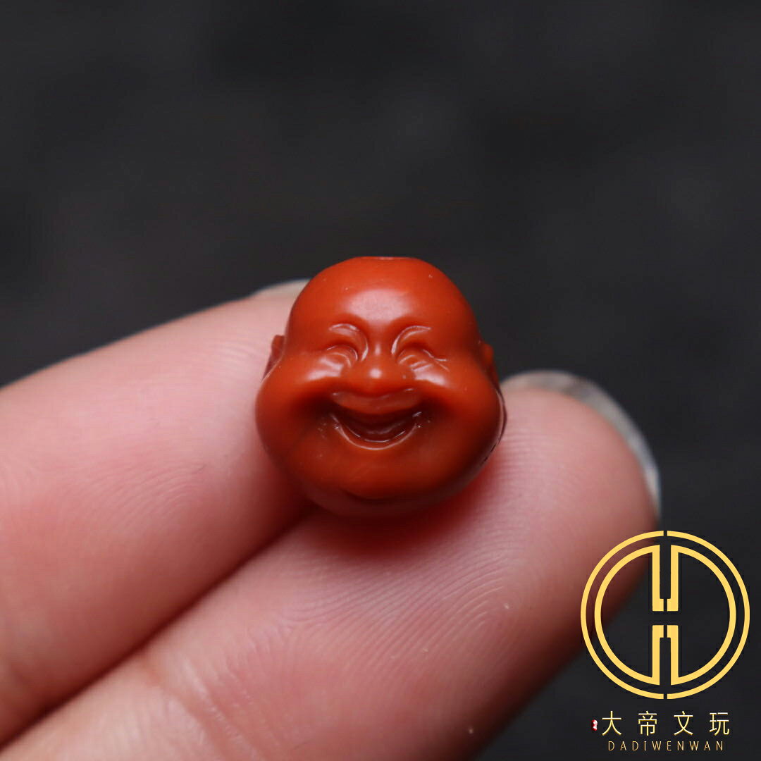 天然南紅保山料彌勒頂腰珠背雲金剛星月菩提手串108手串長串配飾