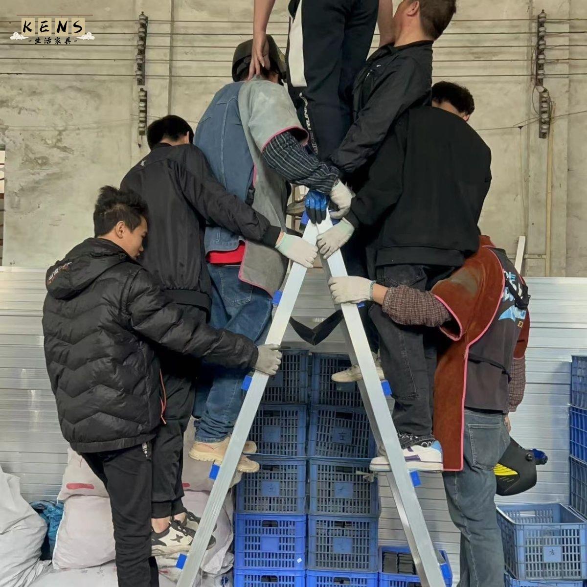 免運 梯子 摺疊梯 家用梯 鋁合金梯子可行走人字梯加厚焊接工程梯木工移動裝修家用折疊鋁梯全館八折 售後保障 工廠現貨直銷 k5619
