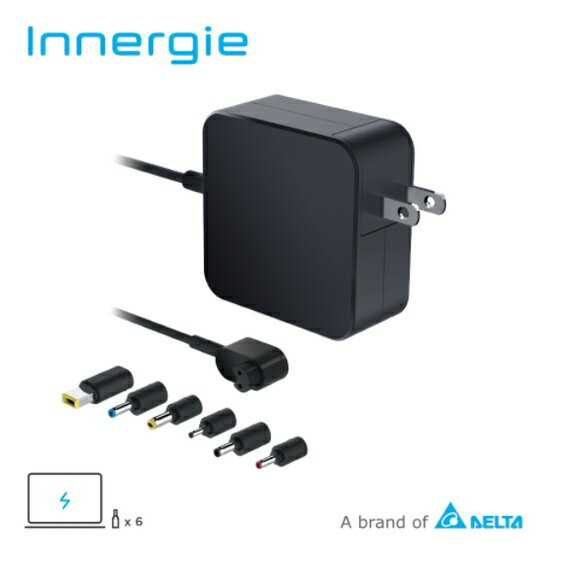 台達電 Innergie 65U 筆電充電器 65瓦 (黑) 內附 6 顆筆電轉接頭 筆記型電腦充電 充電頭