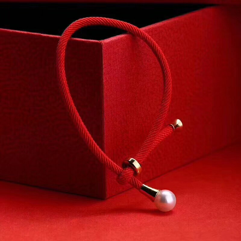 DIY飾品配件珍珠手鏈手繩紅繩3mm米蘭繩手鏈男女情侶替換皮繩手鏈
