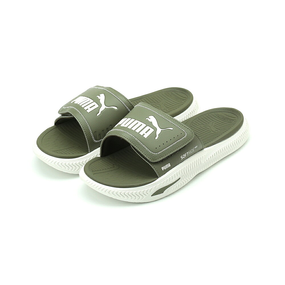 PUMA SOFTRIDEPRO SLIDE 24 V 魔鬼氈拖鞋 橄欖綠 395431-19 男鞋