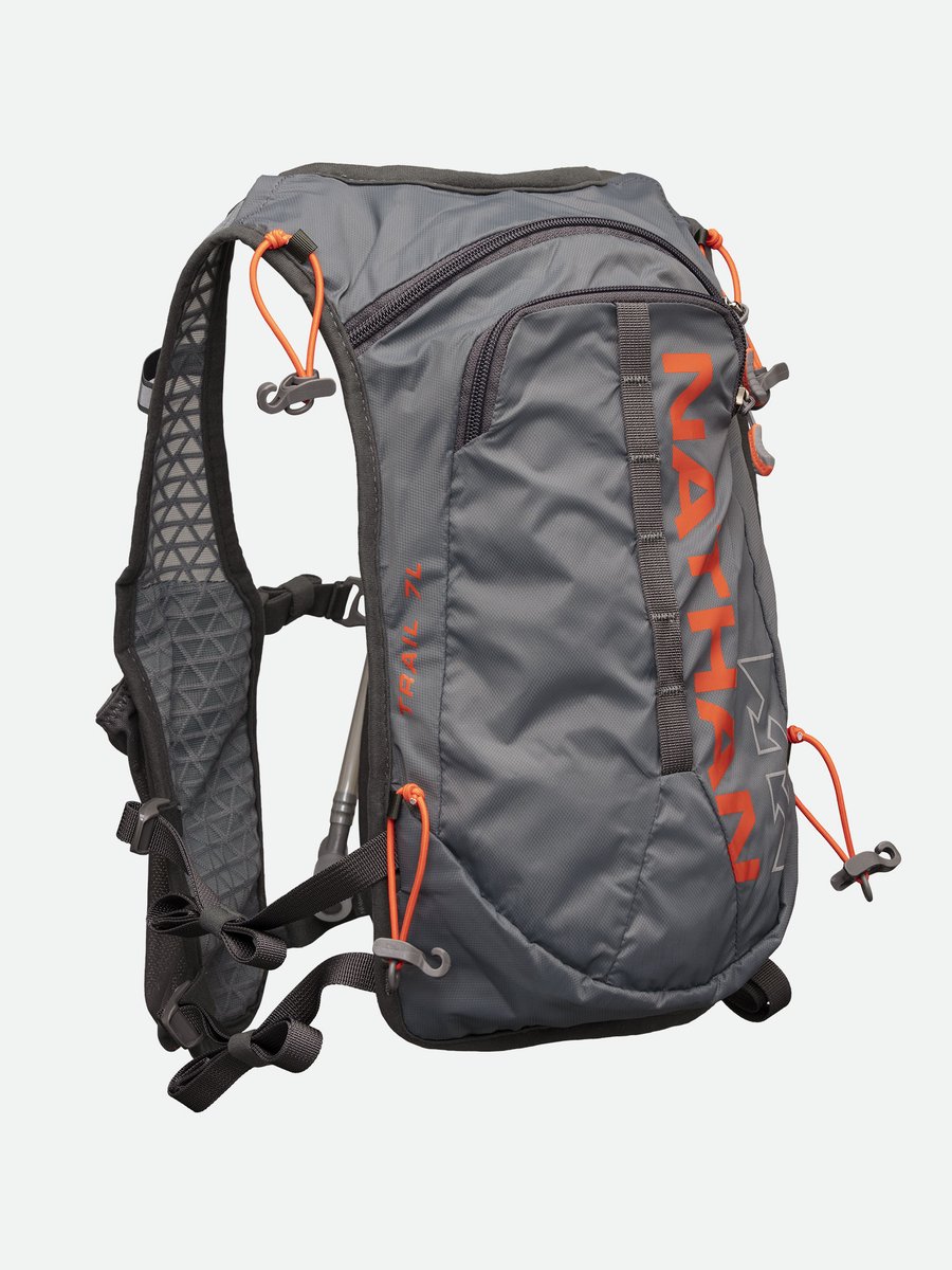 美國《NATHAN》Trail -Mix 野跑米克斯水袋背包-7L(鋼鐵灰)