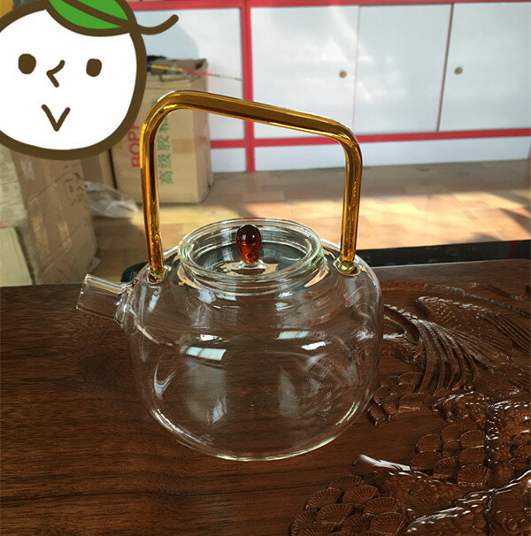 加厚玻璃提樑壺煮茶壺大容量方把耐熱煮水壺電陶爐沸水壺