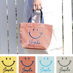 日本進口～ 條紋 微笑系列 刺繡手提袋(預購品-下單前請先詢問出貨天數)