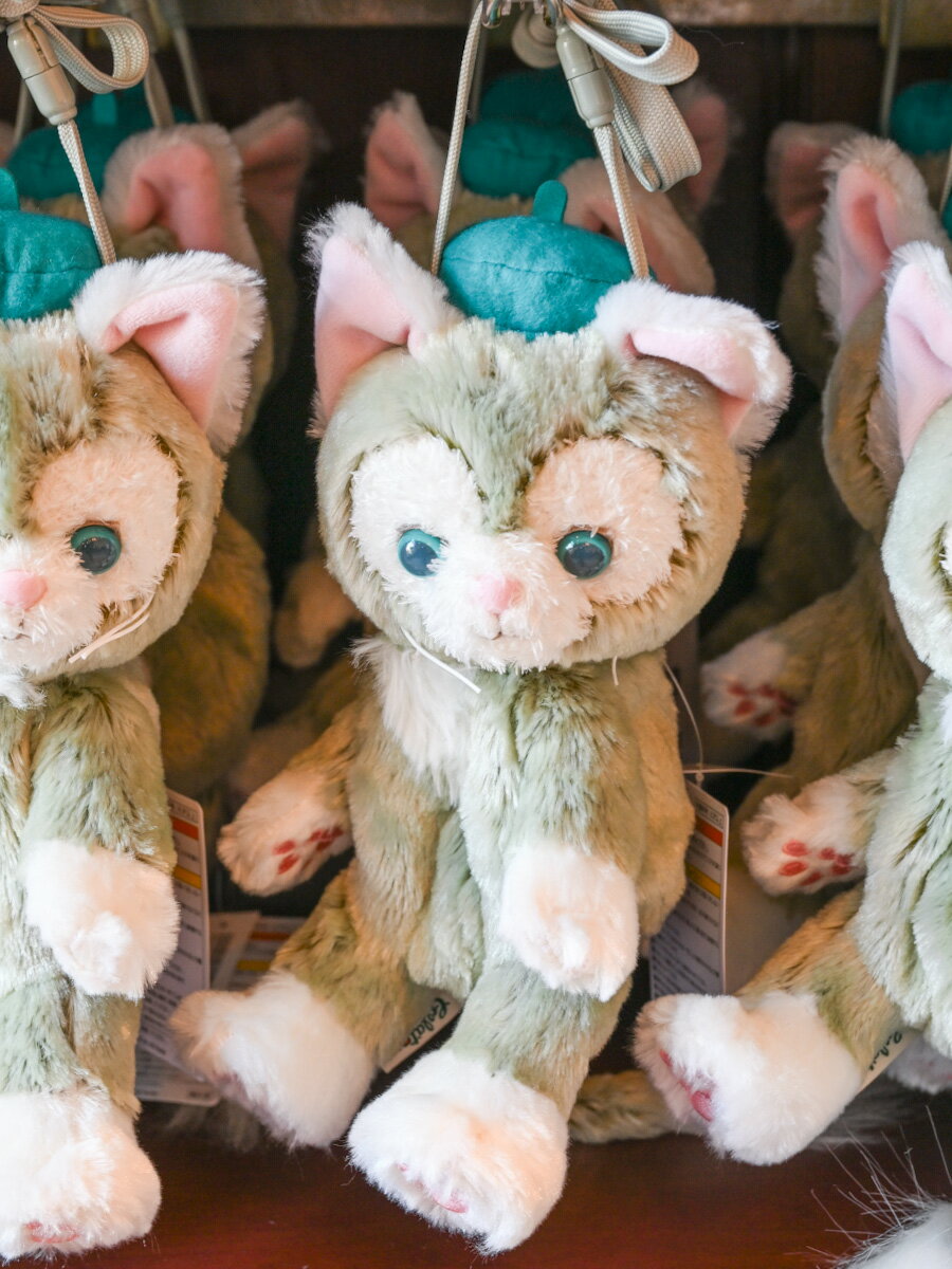 真愛日本 傑力東尼 畫家貓 樂園限定 經典 絨毛娃造型 側背 拉鍊收納包 斜背包 手機包 東京迪士尼海洋樂園帶回