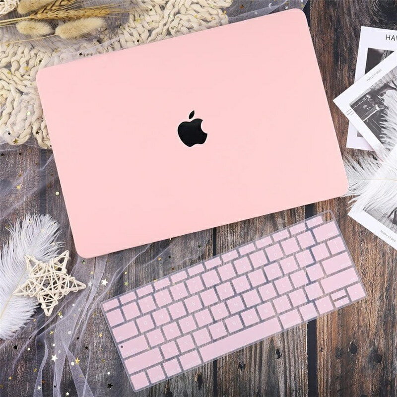 macbook奶油殼 新實粉 可愛外殼 適用蘋果筆電 macbook air pro保護殼 M2 M1晶片