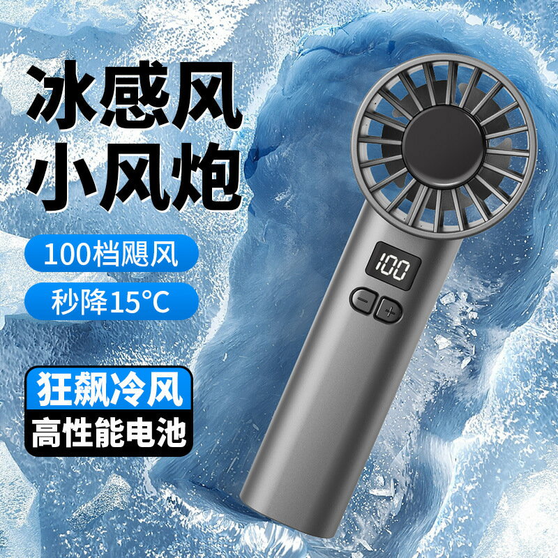 跨境爆款USB小型迷你手持高速學生便攜式戶外無極調節100檔小風扇【北歐家居生活】