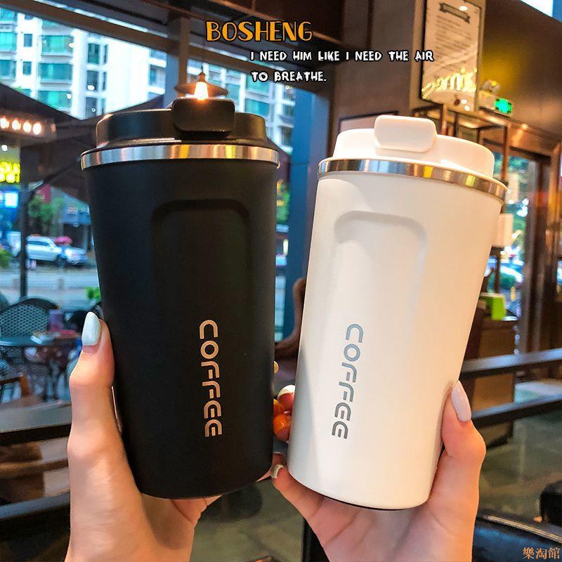 不鏽鋼水壺 歐式韓版簡約咖啡杯ins高顏值精致不銹鋼隨身保溫杯歐式情侶杯子