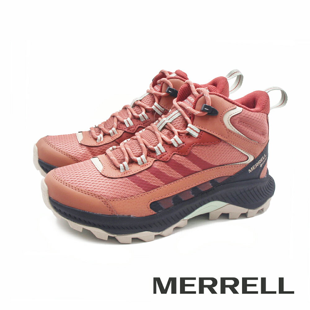 MERRELL(女)SPEED STRIKE 2 MID GTX中筒防水登山健行鞋 女鞋-岩石紅