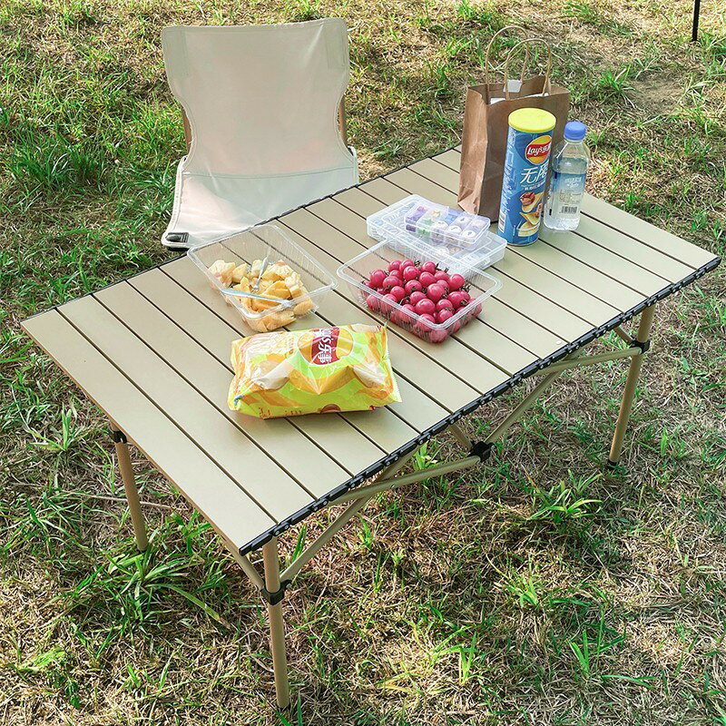 椅子 餐桌 戶外桌椅折疊便攜式野餐桌蛋卷桌鋁合金露營桌子套裝野營裝備用品