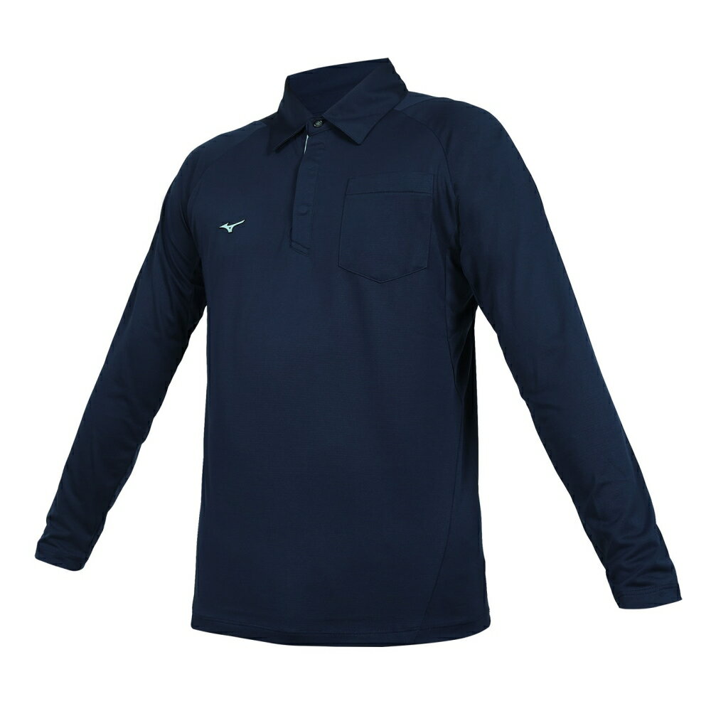 MIZUNO 男長袖POLO衫(免運 上衣 休閒 慢跑「32TAB51612」≡排汗專家≡