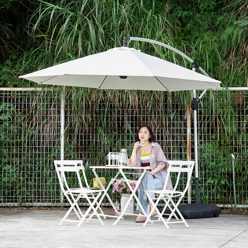 戶外傘庭院太陽傘室外露天咖啡廳遮陽傘網紅奶茶店外擺商用香蕉傘
