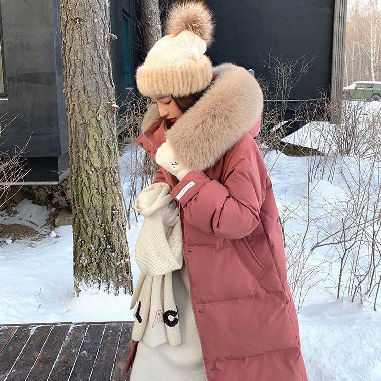 快速出貨/羽絨外套 長大衣 年新款高檔時尚羽絨服女中長連帽韓版加厚白鴨絨寬松學生外套