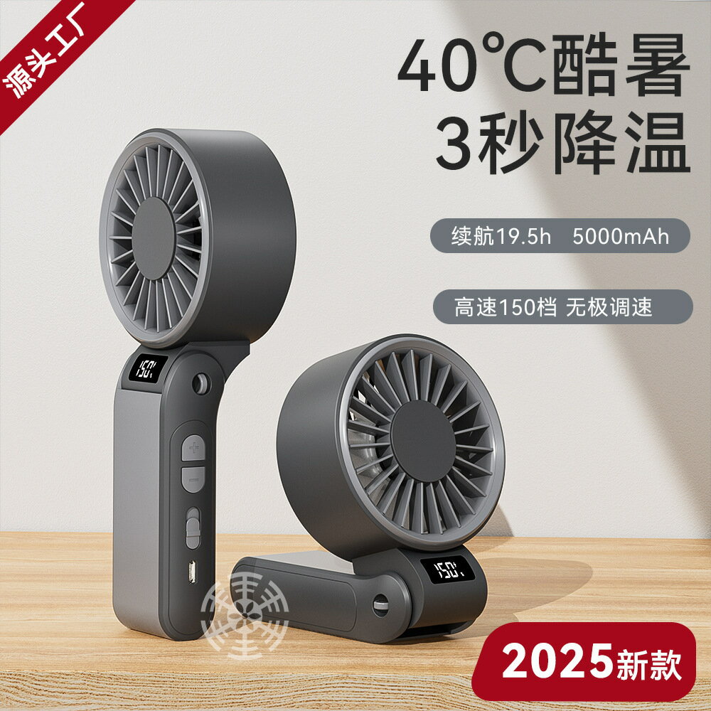 暴力風扇手持折疊掛脖桌面高速大風力usb充電小型便捷迷你小風扇【尚宜家居】