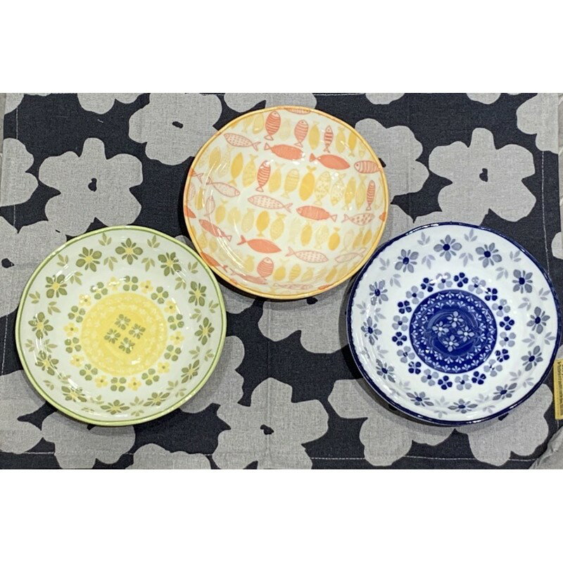 日本製 有古窯 經典綠、經典藍、黃魚系列碗盤