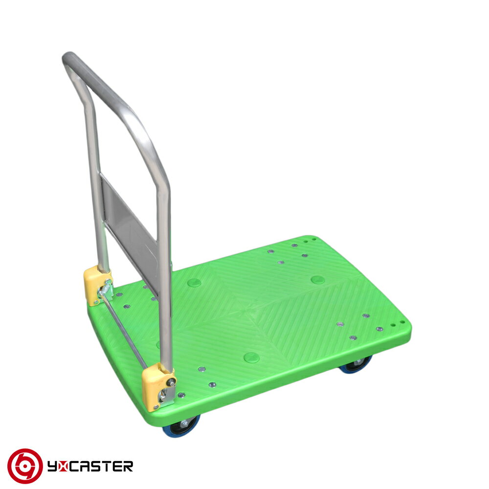 2呎X3呎手推車~90手推車(綠) 5"橡膠輪(藍) 2活2固