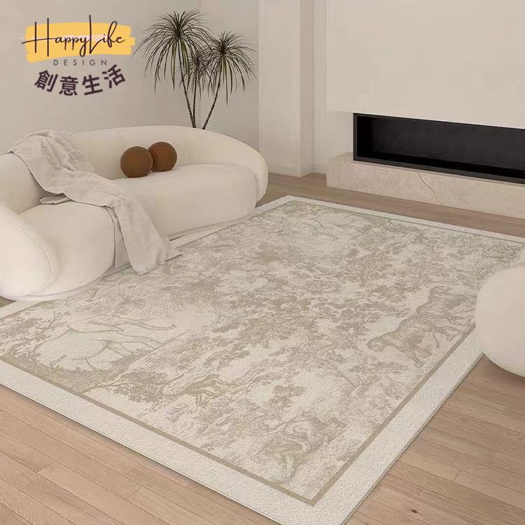 【HappyLife】 法式奶油地毯 客廳長方形新款ins沙發臥室床邊墊 輕奢高階簡約茶幾毯 免運 工廠現貨 免運 價格實惠 [dz0326]