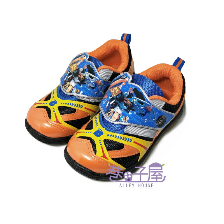 童款TOBOT機器人電燈運動鞋 [76338] 橘黑 MIT台灣製造【巷子屋】