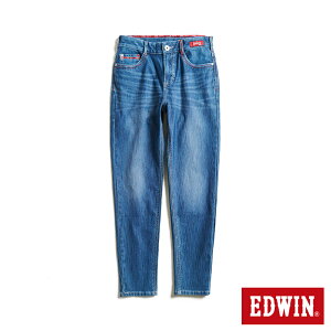 EDWIN 東京紅360°迦績彈力機能錐形牛仔褲-女款 拔淺藍