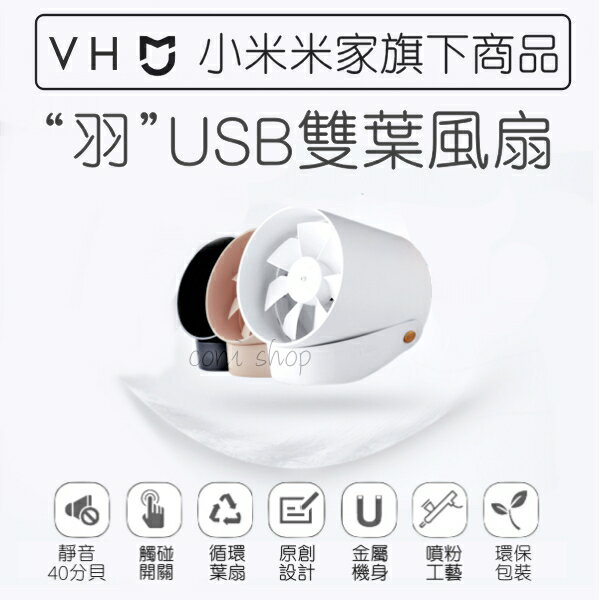 <br/><br/>  【coni shop】小米 VH“羽”USB雙葉風扇 觸控風扇 循環扇 靜音風扇 工業風 皮帶手把可吊掛 USB迷你風扇<br/><br/>