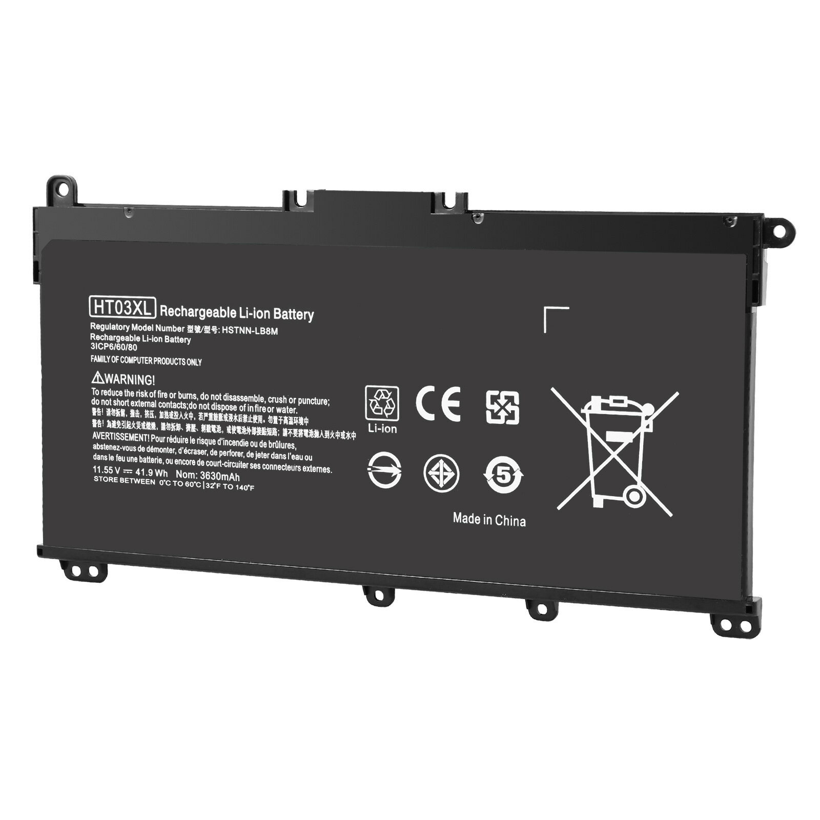 適用HP惠普HSTNN-LB8M/DB8R/UB7J TPN-Q207 HT03XL筆記本電池【宜家良品百貨】