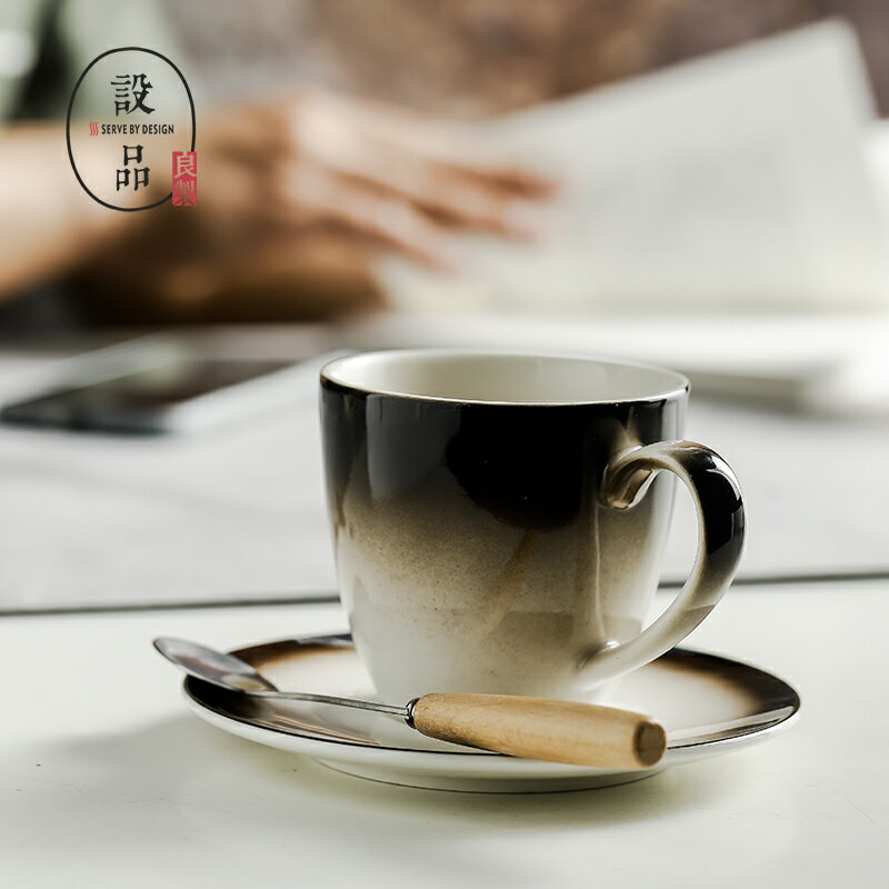 設品中式高檔咖啡杯歐式小奢華好看的網紅ins風復古早餐牛奶茶杯