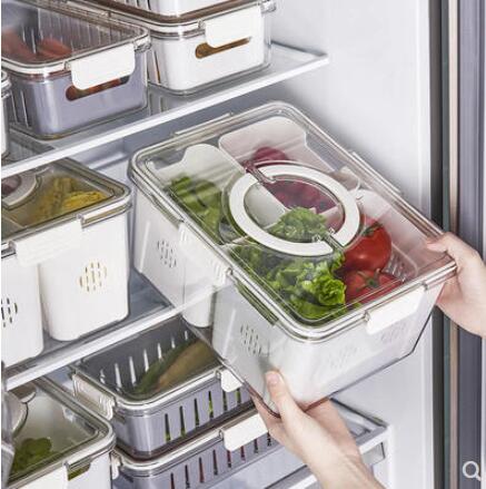 冰箱收納盒食品級專用分格保鮮盒子冷凍蔬菜廚房整理密封神器透明 樂購生活百貨