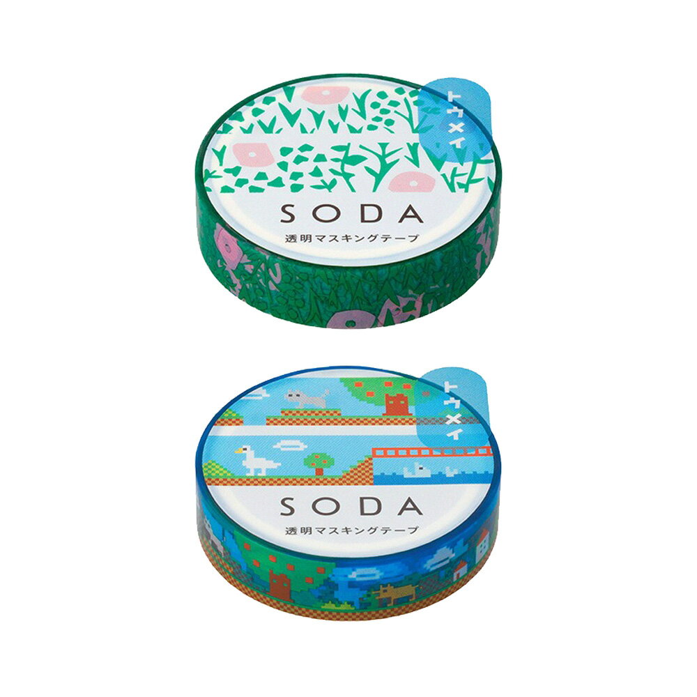 (KIM JIM)HITOTOKI SODA 透明PET卷狀膠帶10MM【九乘九購物網】