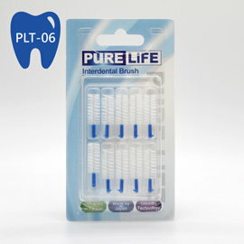 <br/><br/>  【PURE LIFE】寶淨牙間刷-纖柔護齒可替換牙間刷毛 (藍色2.2-2.3mm/PLT-06) 10入<br/><br/>