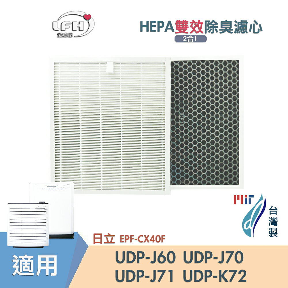 適用Hitachi日立UDP-J60 UDP-J70 UDP-J71 K72 EPF-CX40F空氣清淨機HEPA濾網心