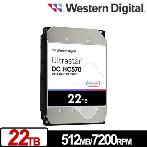 【領券折300 點數4%】 WD Ultrastar DC HC570 22TB 3.5吋企業級硬碟