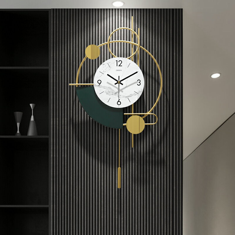 北歐風掛鐘 壁掛式時鐘 北歐輕奢藝術鐘錶掛鐘客廳家用創意大氣掛錶現代簡約臥室時鐘掛牆『cyd6252』