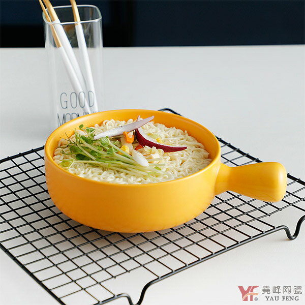 ★堯峰陶瓷免運★北歐單柄圓烤盤+贈保鮮上蓋 烘焙焗飯烤盤 單入 | 野餐擺盤適用 | 贈品首選