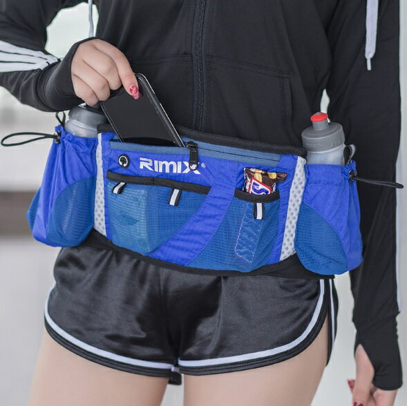 騎跑泳者-大容量運動腰包 多口袋(隔層) 可攜各式水壺2個 馬拉松 越野 徒步 戶外 防盜包 登山(不含水壺)
