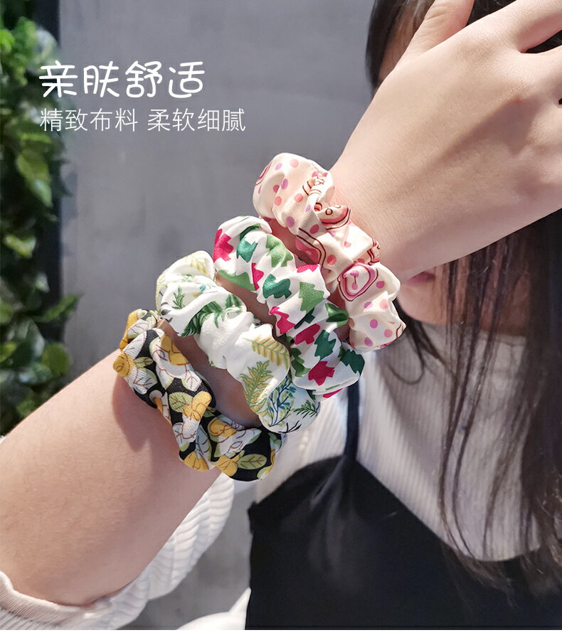 適用于小米手環5代表帶4腕帶發圈絲巾3代清新男女通用款金屬裝飾運動環3/4/5代替換表帶手表框腕帶替換帶個性 9