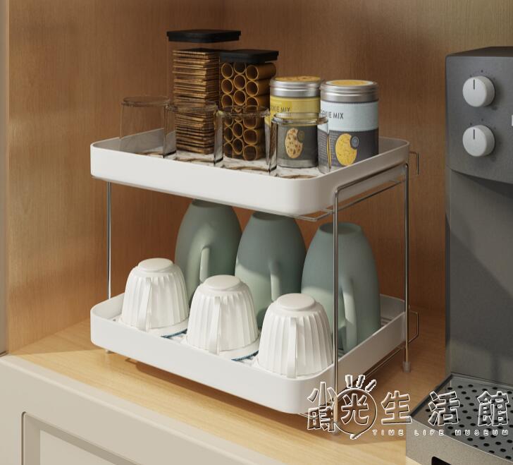 水杯架晾放玻璃杯子收納置物架子奶瓶瀝水家用託盤雙層桌面辦公室【林之舍】