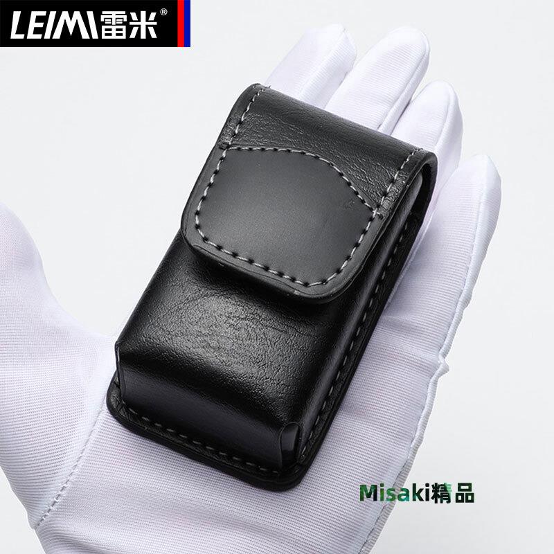 折疊眼鏡盒眼鏡套老花鏡便攜袋子可掛皮帶掛腰包男女長條收納皮套-Misaki精品