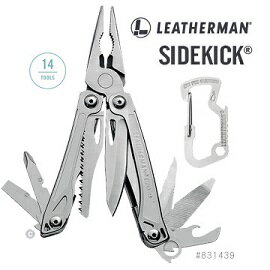 [ LEATHERMAN ] Sidekick 工具鉗 / 附尼龍套 D型環開瓶器 / 14 tools / 831439-n