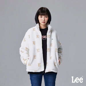 Lee 季節性版型 LEE字母滿版印花舖棉外套 女款