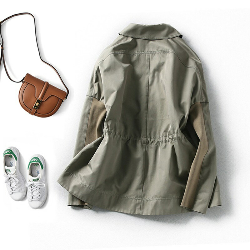 【巴黎精品】現貨+預購 風衣外套防風大衣-秋季薄款工裝高品質女外套a1di65