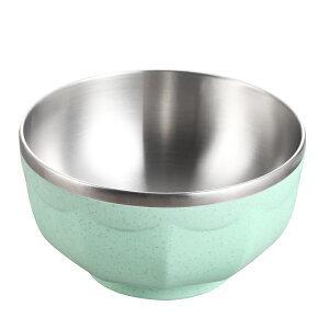 麥元素304不銹鋼碗隔熱帶蓋米飯碗兒童防燙大小湯碗學生餐具