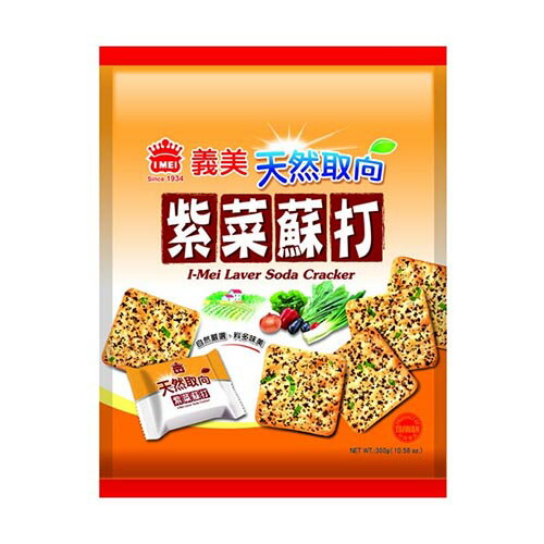 義美天然取向蘇打餅乾(紫菜)300g【愛買】