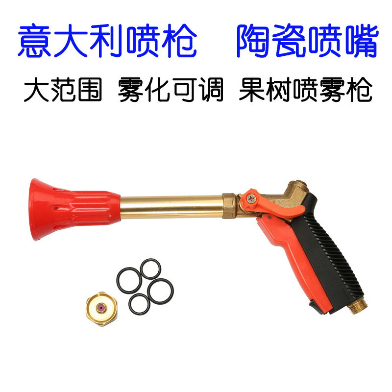 義大利高壓霧化噴槍機電打藥機高壓泵噴霧果樹陶瓷嘴全銅農用水槍