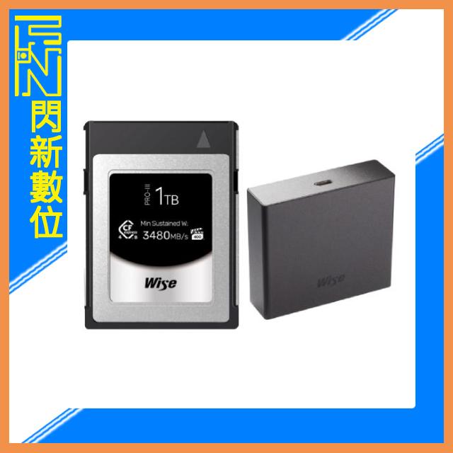 Wise 裕拓 1TB CFexpress 4.0 Type B PRO Mk-III 超高速記憶卡 + RD-40CXB 讀卡機 套組 公司貨