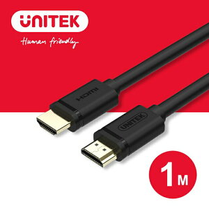 【樂天限定_滿499免運】UNITEK 1.4版HDMI高畫質數位傳輸線 1M(Y-C136M)