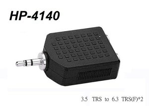 台製 Stander HP-4140 3.5mm 轉兩個 6.3mm 母分接頭(耳機/混音器音響器材使用)【唐尼樂器】