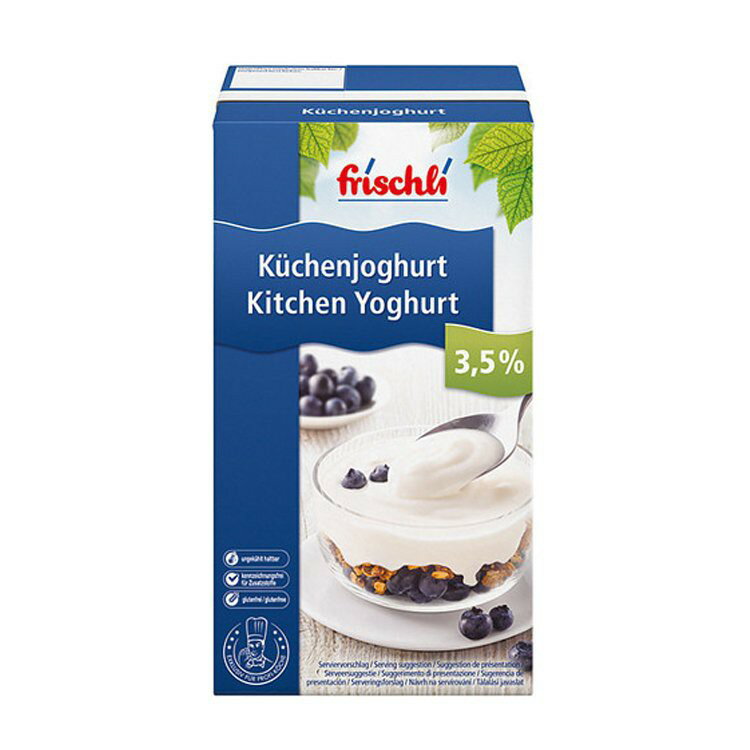 《AJ歐美食鋪》冷藏 德國 frischli 無糖原味優格 乳脂含量3.5% 1kg 原味優格 無糖優格