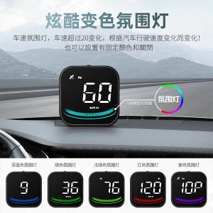 【保固兩年】HUD抬頭顯示器汽車通用GPS車速度時間指南針超速報警高清平視儀