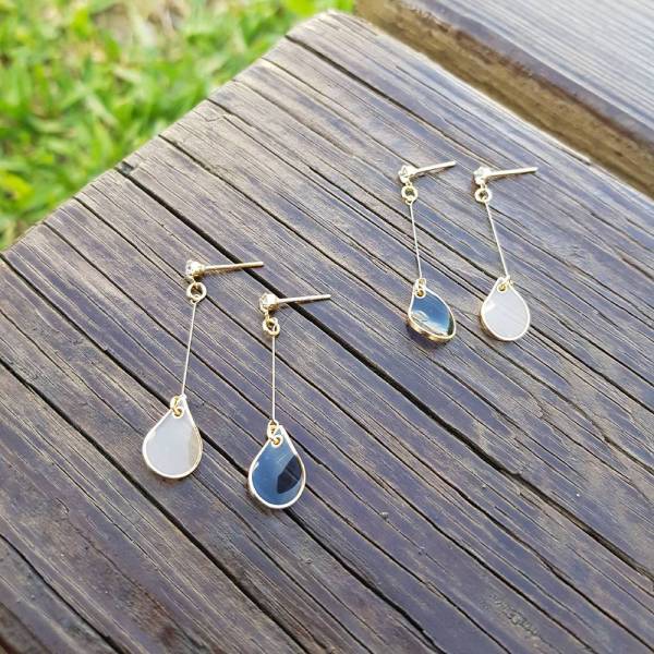 現貨專區｜水滴垂墜耳環-透光藍(BPE9-BR)｜送禮精選店家★Reyna jewelry 女王飾品